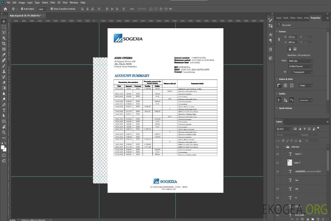 Mot de la Banque Sogexia Luxembourg template